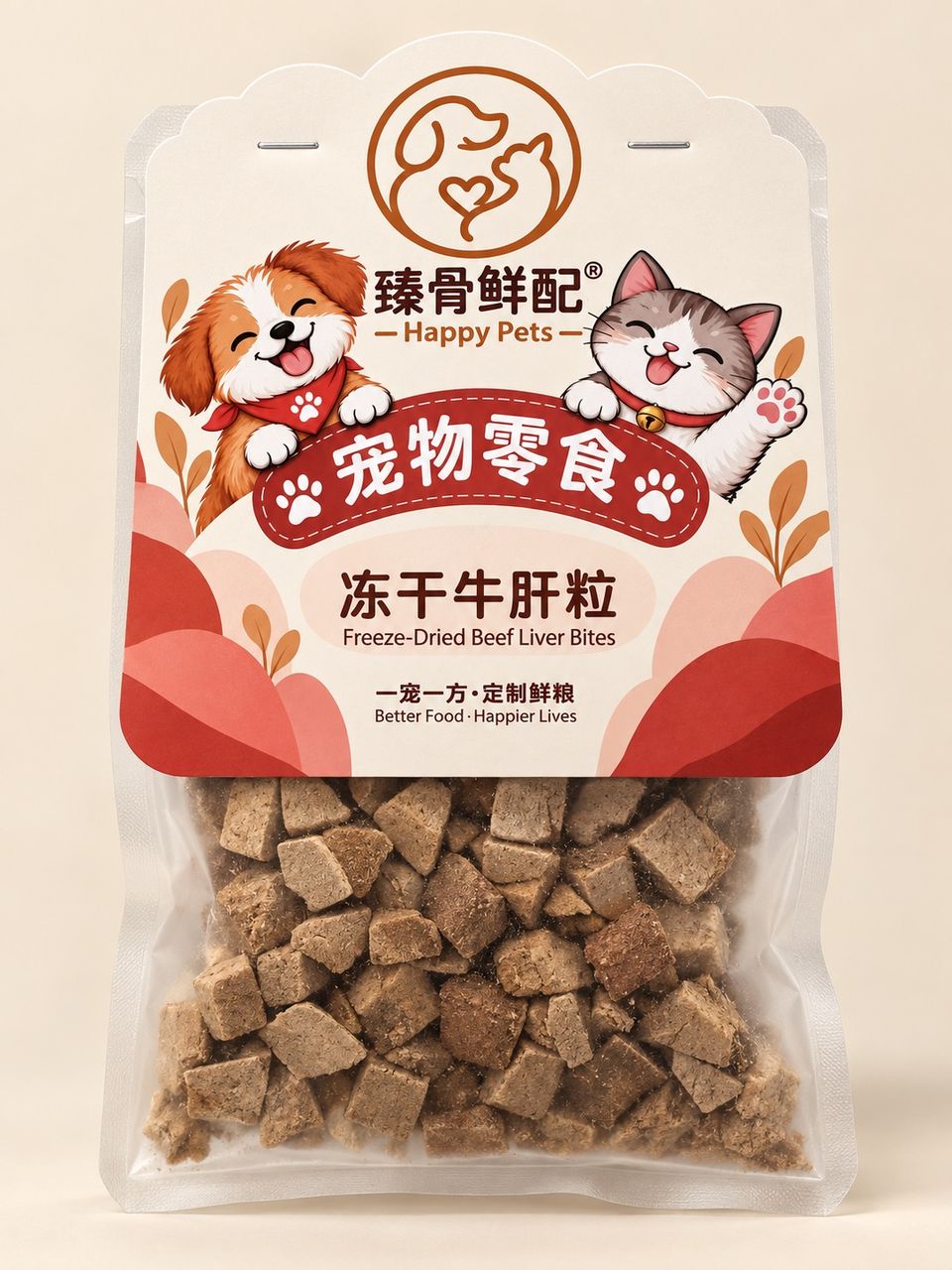 Freeze-Dried Beef Liver Bites · Front of pack
