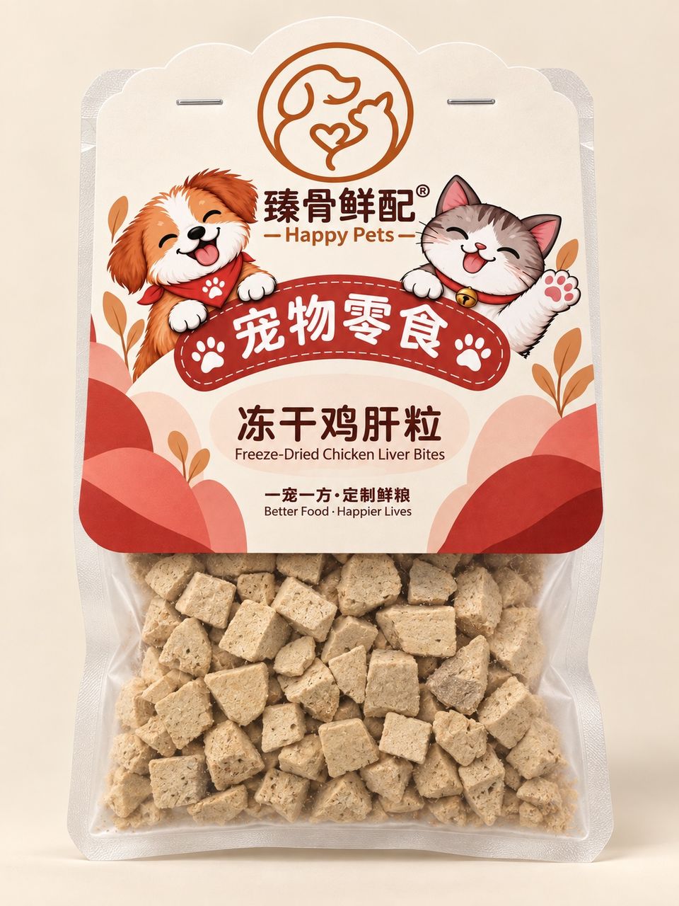 Freeze-Dried Chicken Liver Bites · Front of pack