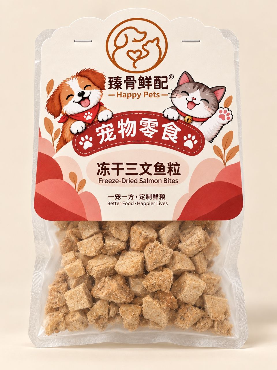Freeze-Dried Salmon Bites · Front of pack